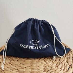 Vineyard Vines Navy Blue Drawstring Pouch Bag Whale‎ Logo